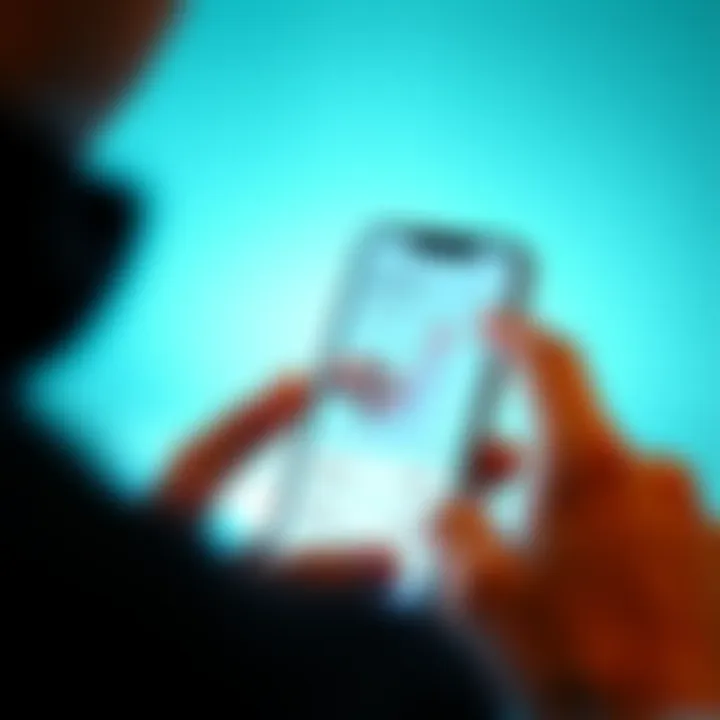 A person using a smartphone to explore the Aave Labs savings app with a visual of growing savings and interest rates on the screen.