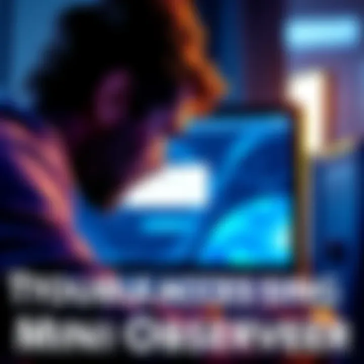 A frustrated person looking at a computer screen showing an error message while trying to access the Mini Pool Observer site.