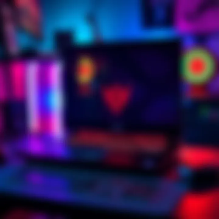 Acer Predator Helios Neo 16 gaming laptop on a desk with colorful RGB lighting