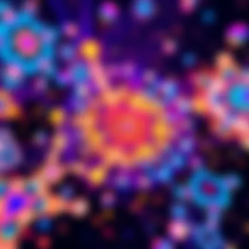 Colorful and abstract AI-generated artwork showcasing various patterns and shapes, representing the debate over AI art in the NFT market.