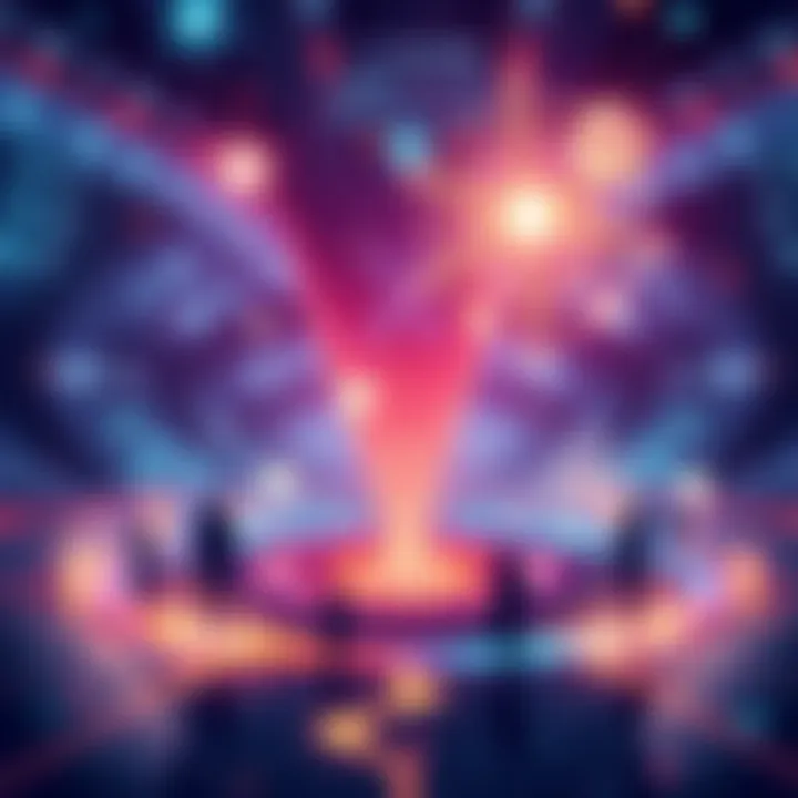 Conceptual illustration representing blockchain improvements and community engagement for Algorand