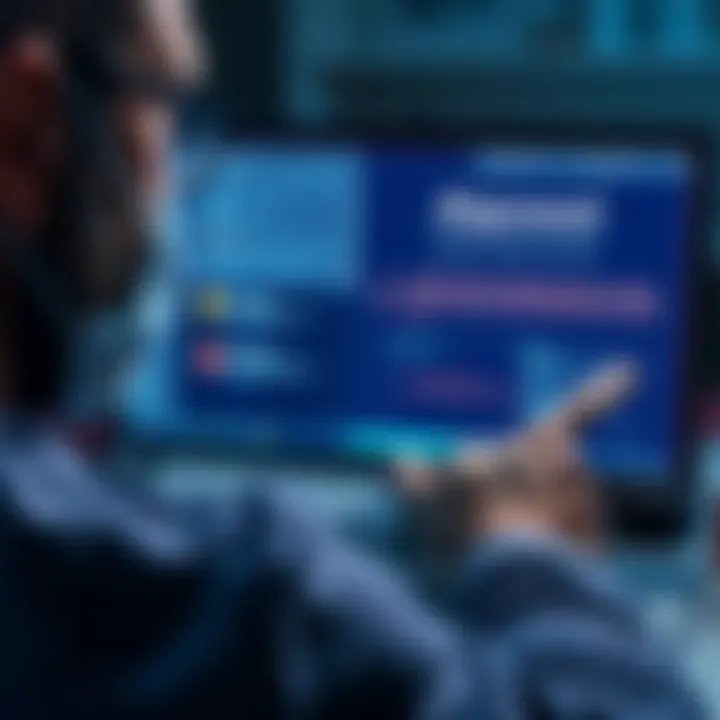 A person examining their Algorand wallet on a computer screen, showing error messages related to sending transactions.