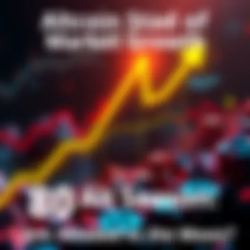 A graphic showing rising altcoin prices and market trends with an upward arrow.