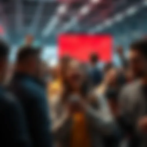 Group of people excitedly buying Amp products as clarity emerges in the market