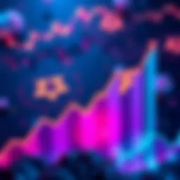 A visual representation of AMP and Flexa logos with a graph showing potential future growth and optimism in the cryptocurrency market.