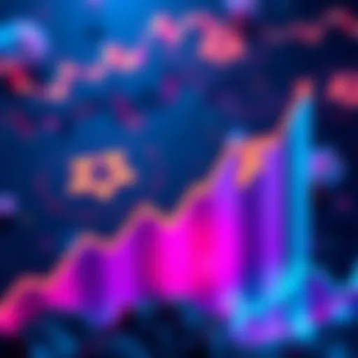 A visual representation of AMP and Flexa logos with a graph showing potential future growth and optimism in the cryptocurrency market.