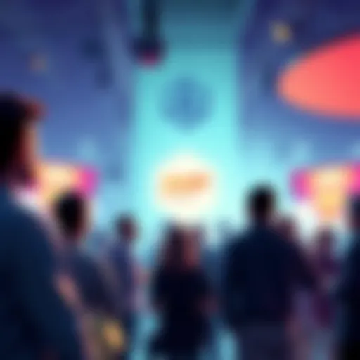 People engaging in a discussion about Amp Token at a community event