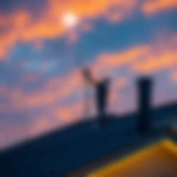 A person installing a Rak 8dbi antenna on the roof of a one-story home in Texas