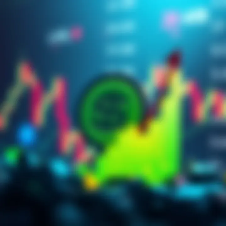 Visual representation of $ARB token showing upward growth with a trading chart in the background