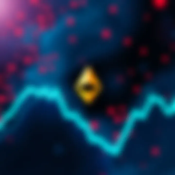 Arbitrum logo shown with an upward trend line and a background depicting market excitement.