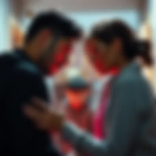 A family member of a crypto owner is confronted by an unknown figure in a tense situation, highlighting the threat of abduction.