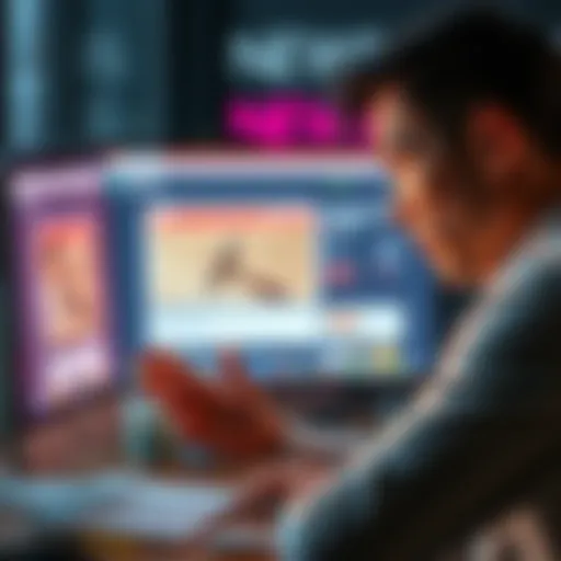 A concerned buyer looking at a computer screen showing an unresponsive seller on an auction site