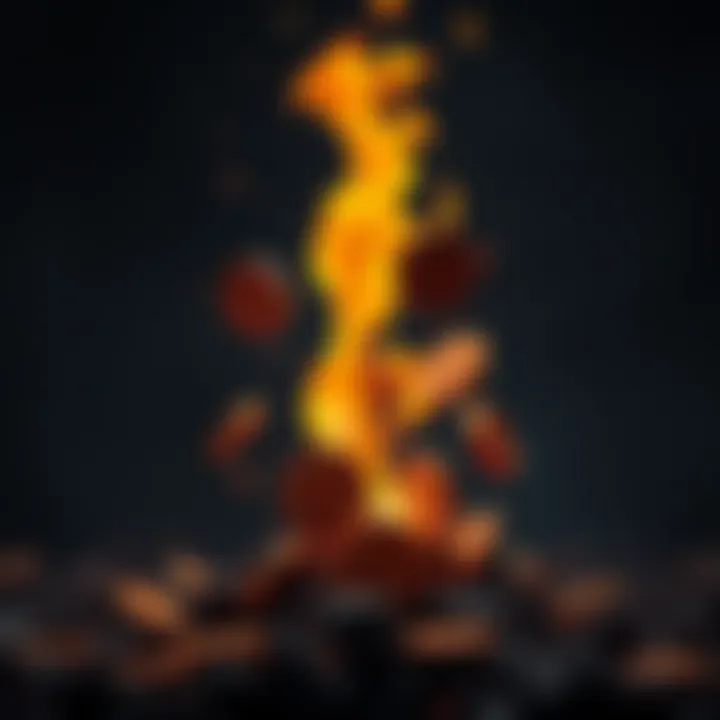 Graphic showing burned AVAX tokens disappearing into a flame, symbolizing their permanent removal from circulation.