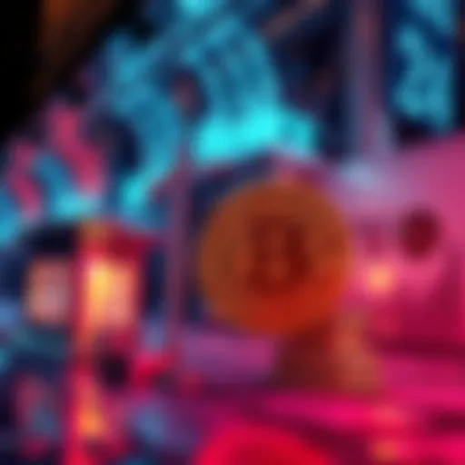 Visual representation of traditional banking merging with Bitcoin, symbolizing a financial evolution.
