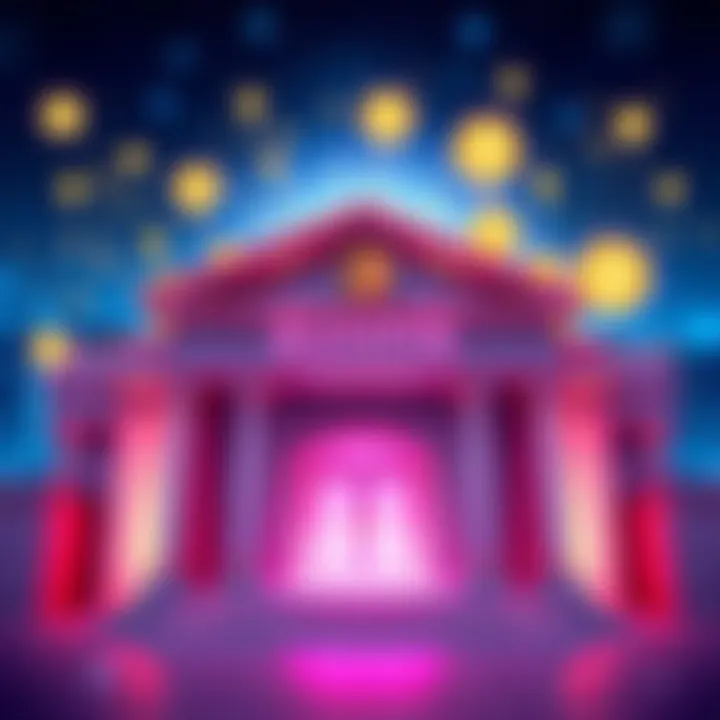 A graphic showing a bank building with digital currency symbols, representing new regulations on cryptocurrency management by banks.
