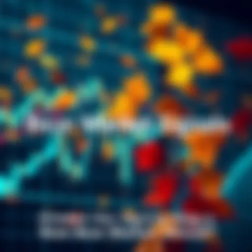 A downward trend in stock market graphs with autumn leaves in the background, symbolizing October's market changes.