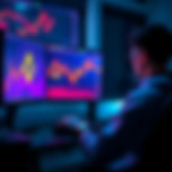 A person using a computer to buy Binance coins for tentum transactions, displaying a trading platform on screen with Binance logo visible