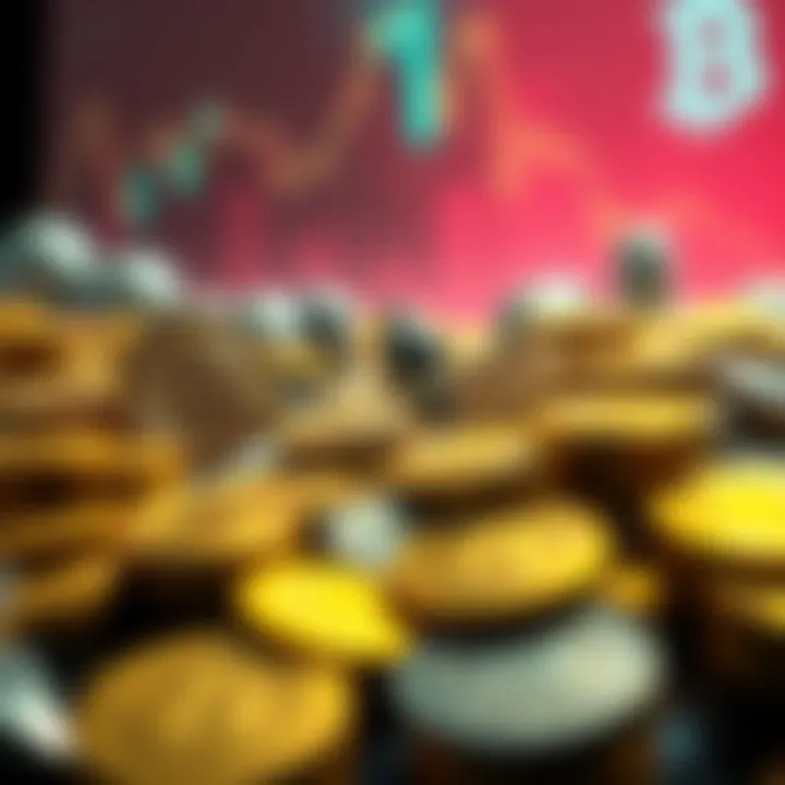 A visual representation of Binance selling large amounts of Bitcoin and Ethereum, showing a downward trend in prices