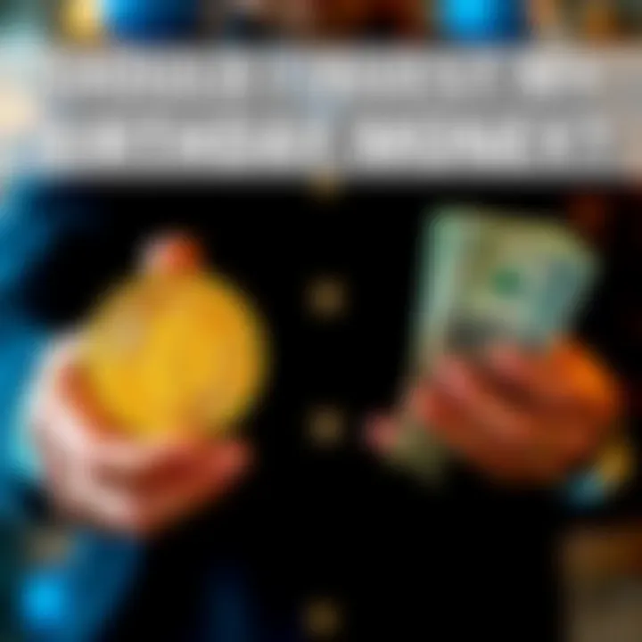 A person weighing the choice between cash and Bitcoin as an investment for their birthday money
