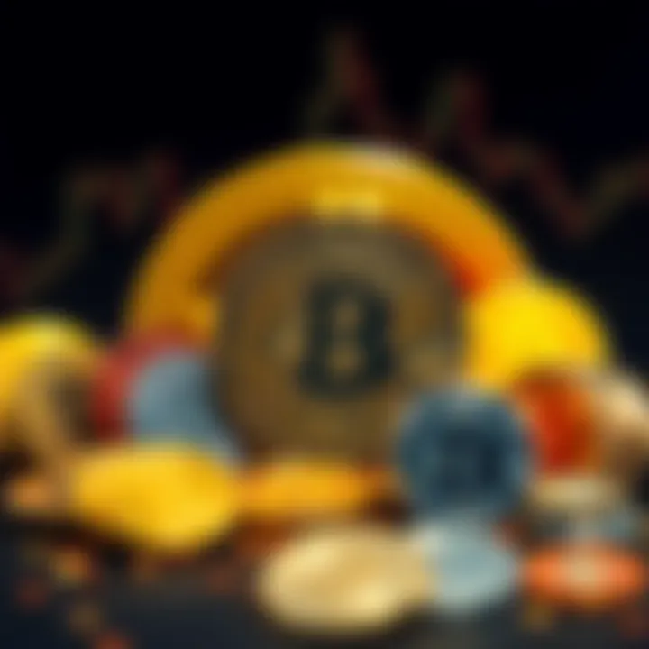 A visual representation of Bitcoin compared to various altcoins, symbolizing investment choices in crypto forums.