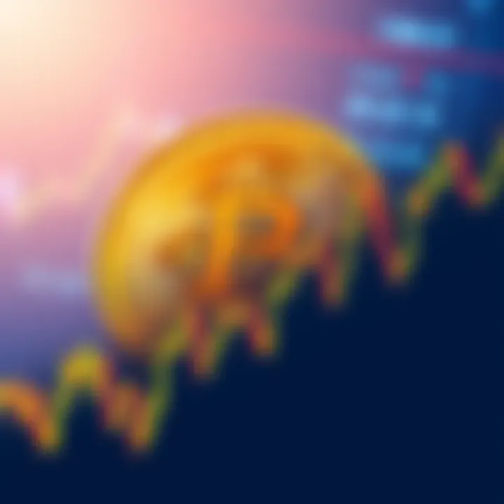 A chart showing Bitcoin's downward trend with a bear symbol