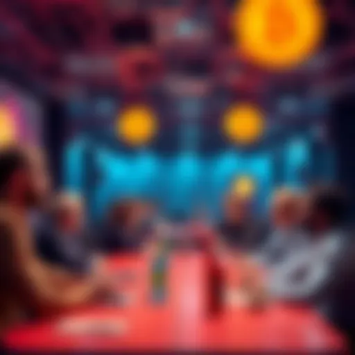A graphic showing people chatting about Bitcoin in a forum setting