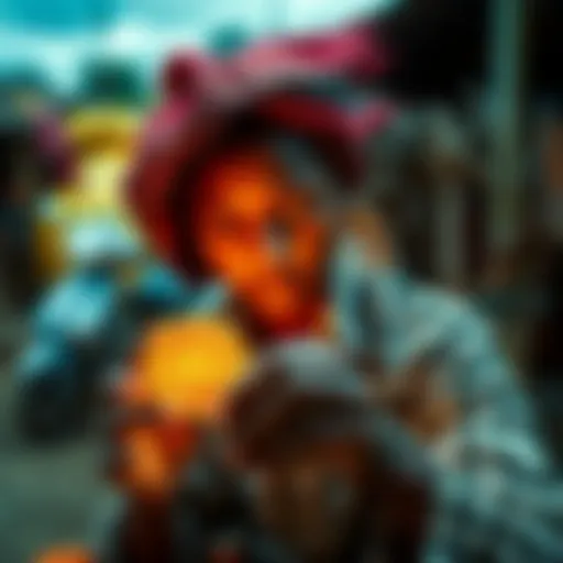 A person using a smartphone to access Bitcoin in a rural area, symbolizing crypto access in underdeveloped countries.