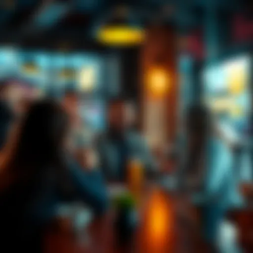 People discussing Bitcoin investment with excitement in a coffee shop