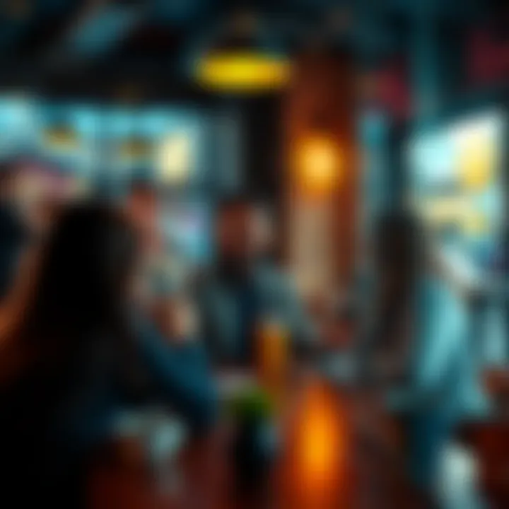 People discussing Bitcoin investment with excitement in a coffee shop