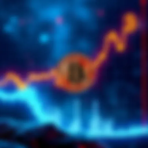 Graph showing Bitcoin price predictions with upward and downward trends for 2026