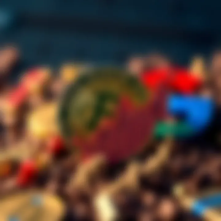 Bitcoin logo with a rising graph and Google logo behind it, indicating market cap shift
