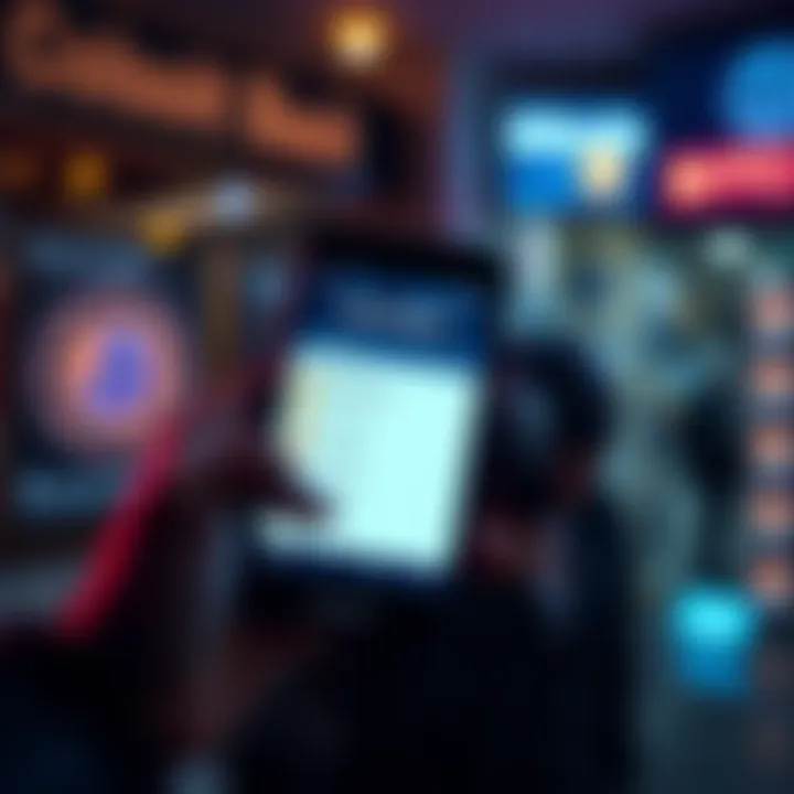 Person holding a mobile phone displaying Bitcoin wallet options alongside a traditional wallet