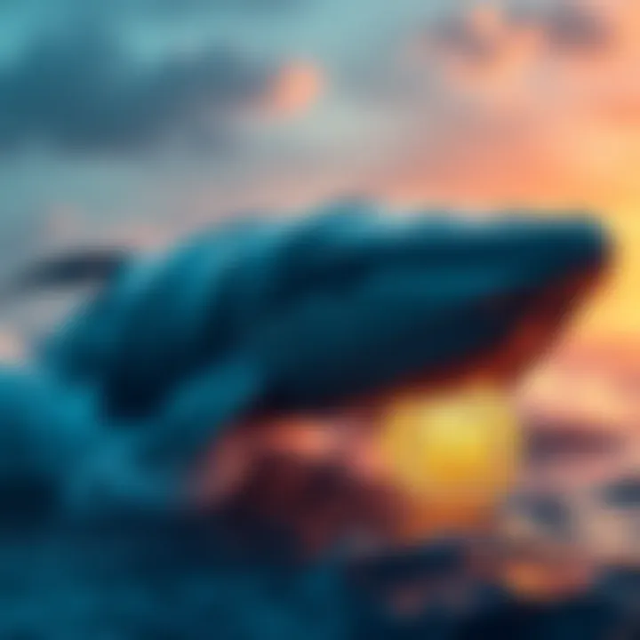 A large Bitcoin whale transferring significant funds in cryptocurrency, symbolizing a return to the market after a break.