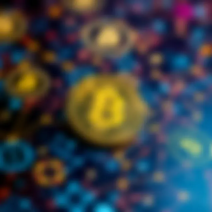 A graphic showing the Bitcoin Cash logo with symbols representing smart contracts and blockchain technology in the background