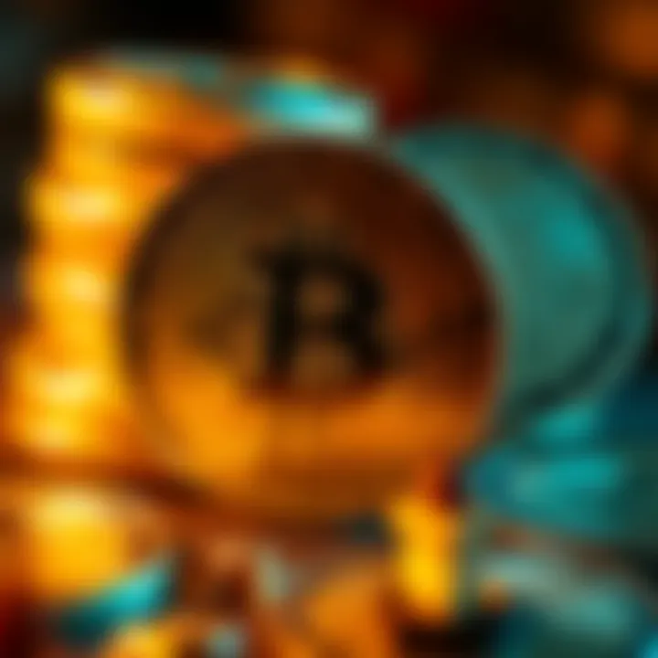 A visual representation of Bitcoin coins showing the cap of 21 million, emphasizing scarcity in cryptocurrency trading.