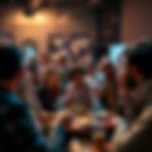 A diverse group of Bitcoin enthusiasts sharing experiences at a local meetup