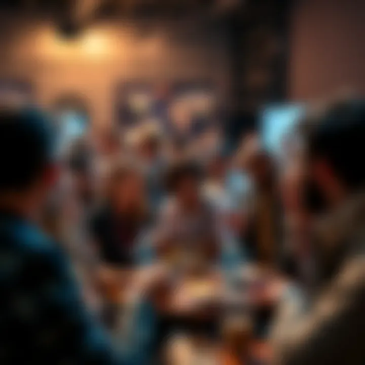 A diverse group of Bitcoin enthusiasts sharing experiences at a local meetup