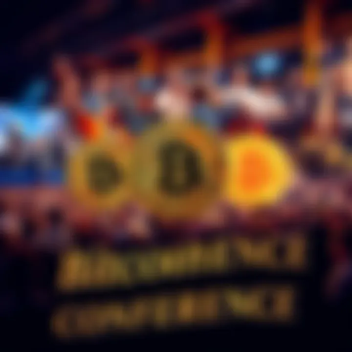 A collage of Bitcoin conference highlights over 12 years, featuring diverse speakers and crowds at various events.