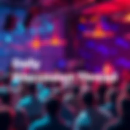 A vibrant forum scene with people discussing Bitcoin and sharing insights.