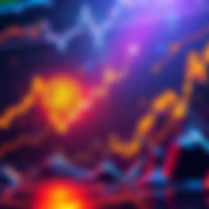 A graphic showing a rising Bitcoin price with upward trends and market symbols, highlighting investor interest.