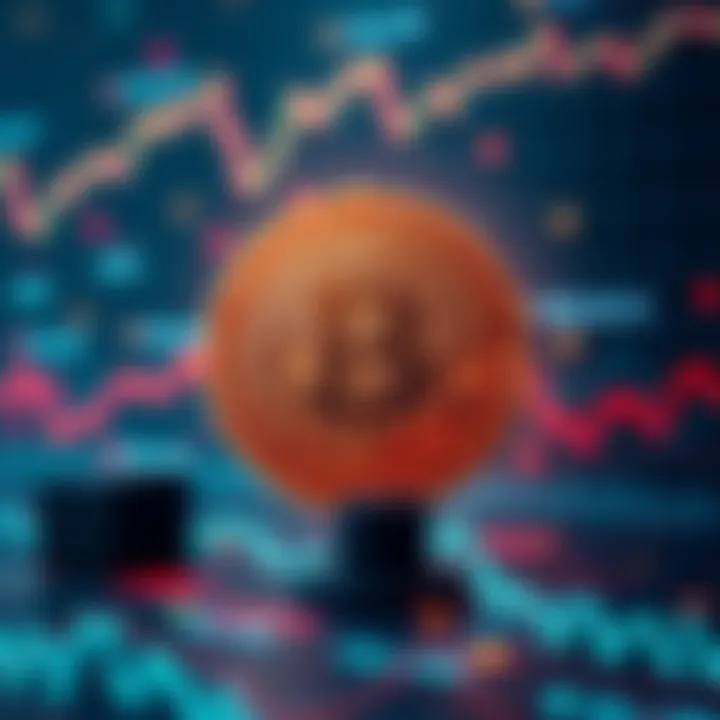 A visual representation of Bitcoin symbol overlaid on financial graphs and technology icons, showcasing its impact on investments and the economy.