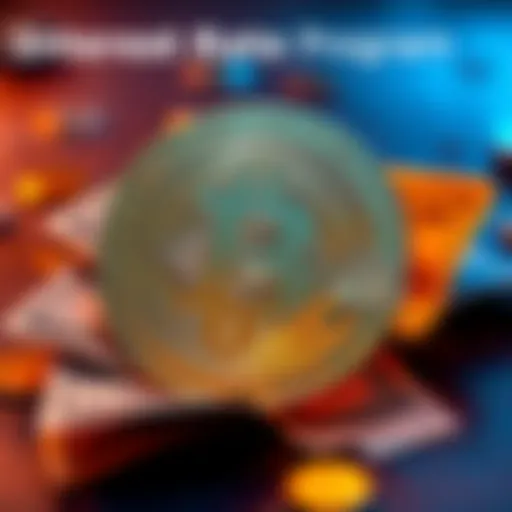 A visual representation of a Bitcoin symbol with cash notes, illustrating the 3.85% interest rate program, emphasizing liquidity and easy withdrawals.