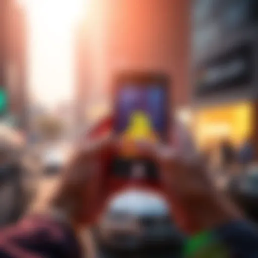 A person holding a smartphone displaying a Bitcoin chart, symbolizing financial growth and investment in digital currency.