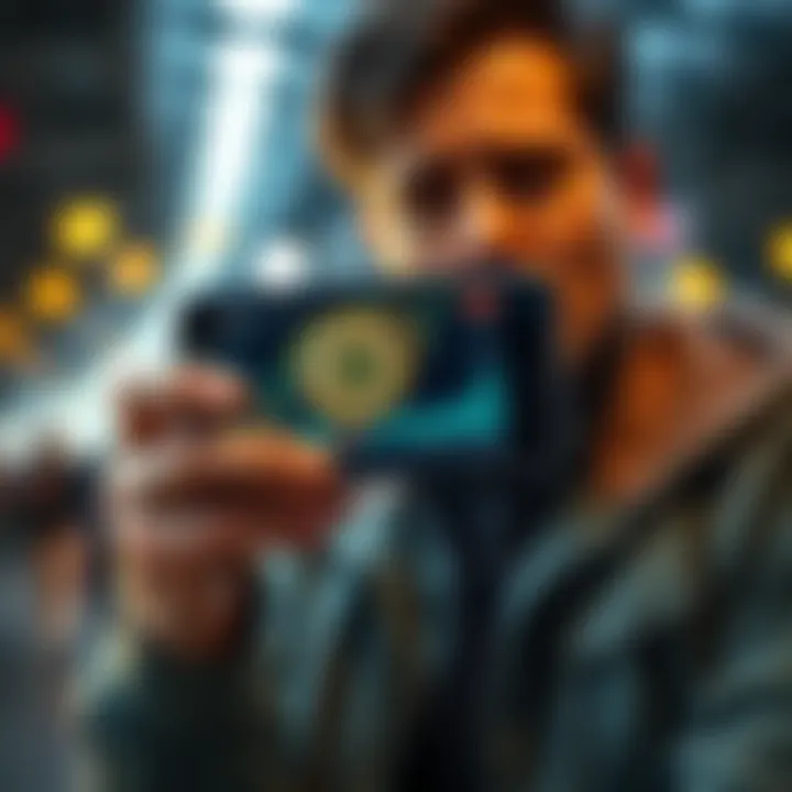 A person holding a smartphone displaying a Bitcoin chart while looking concerned, representing market confusion between trading and investing.