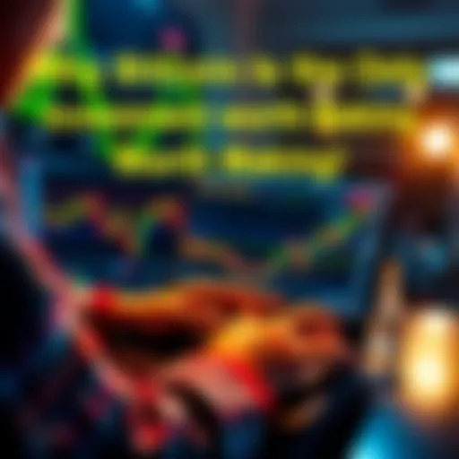 Person analyzing Bitcoin trends on a laptop, focusing on market performance and future trends.