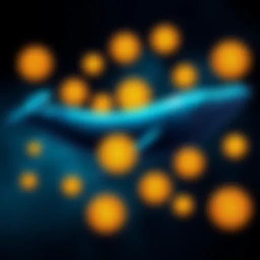 Visual representation of 14 whales representing major Bitcoin holders, impacting the cryptocurrency market.