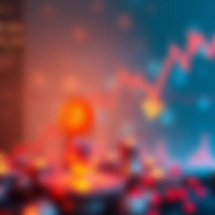 A graph showing Bitcoin price dropping to $118,000, with arrows indicating downward movement.
