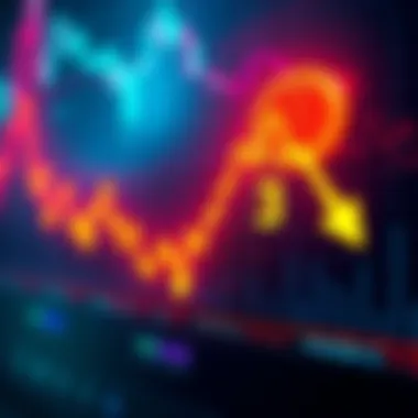 Bitcoin price drop A graph showing a sharp decline in Bitcoin prices, indicating a 30% dip, with arrows pointing downwards to represent panic selling.