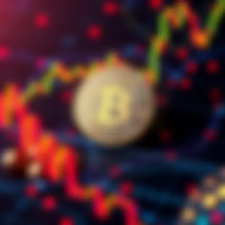 Bitcoin chart showing price at 122 with potential rise towards 125-128, indicating market fluctuations.