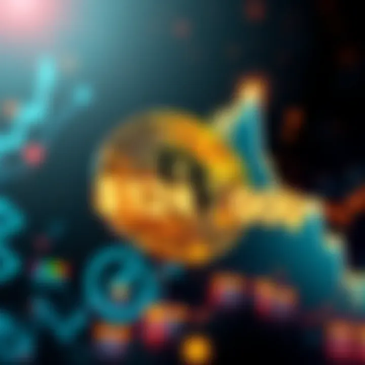 A digital representation of Bitcoin with a rising graph illustrating its price reaching $140,000.